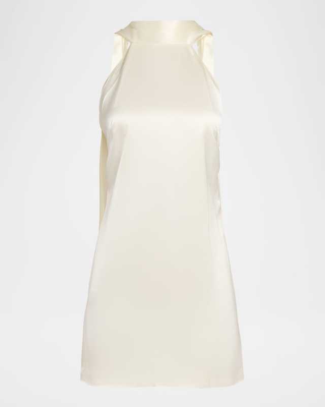 Lita Draped Satin Mini Dress
